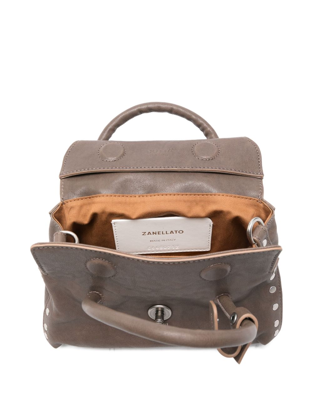 Zanellato Dotta Centauro Small Leather Handbag Grey