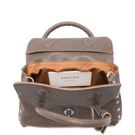 Zanellato Dotta Centauro Small Leather Handbag Grey