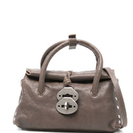 Zanellato Dotta Centauro Small Leather Handbag Grey