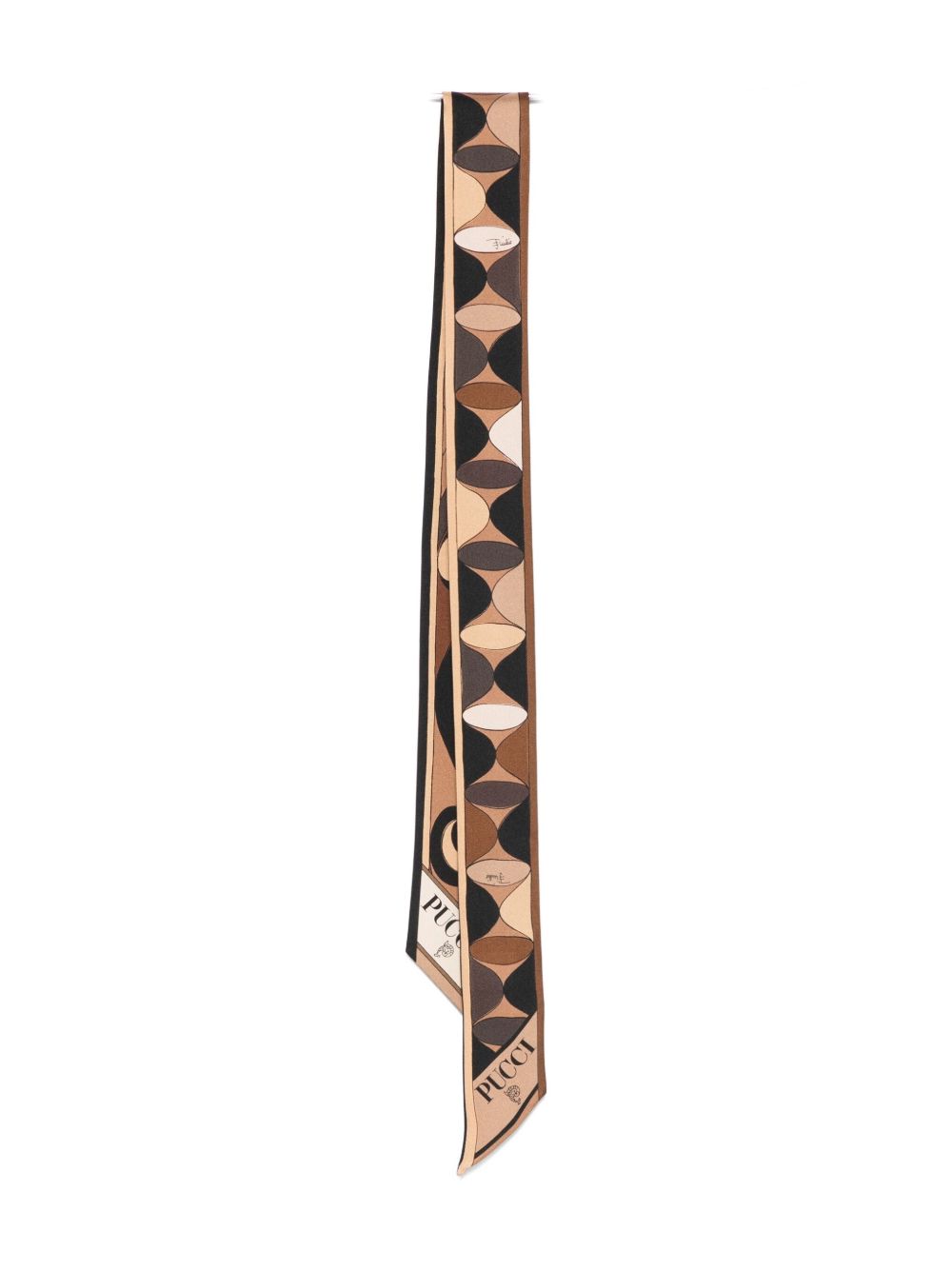 Pucci Printed Silk Foulard Scarf Black