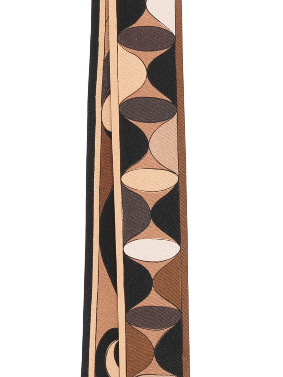 Pucci Printed Silk Foulard Scarf Black