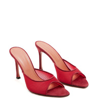 Amina Muaddi Alexa Mesh Mules Bordeaux