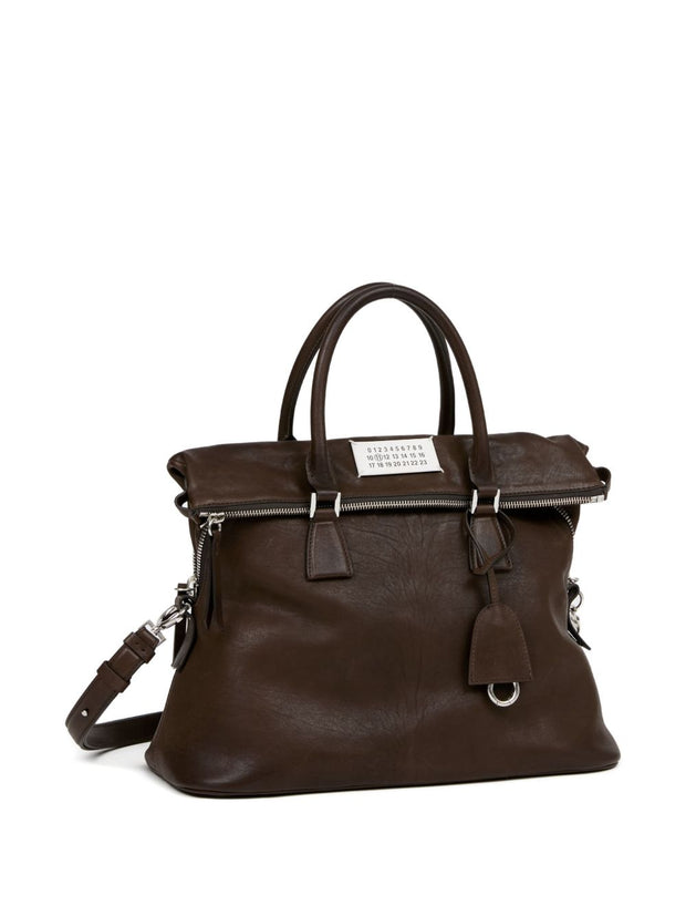 Maison Margiela 5AC Medium Leather Handbag Brown