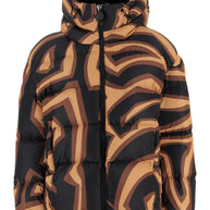 Pucci Printed Nylon Down Jacket Brown