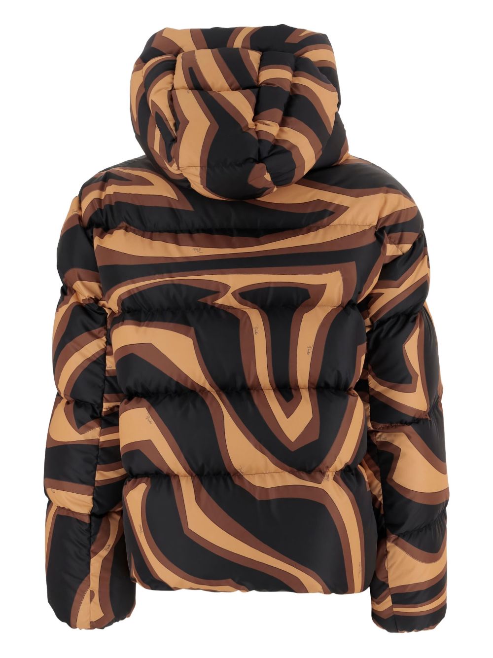 Pucci Printed Nylon Down Jacket Brown