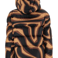 Pucci Printed Nylon Down Jacket Brown