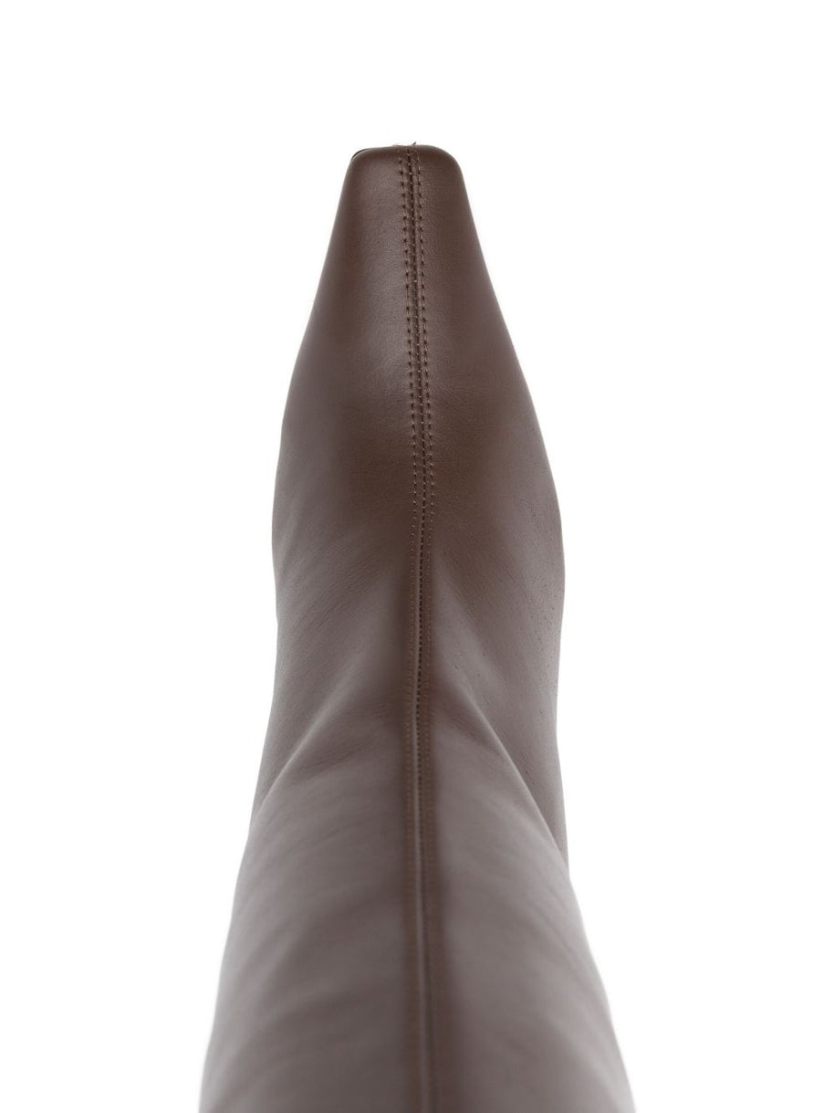 Giuseppe Zanotti Janiee Leather Heel Boots Brown