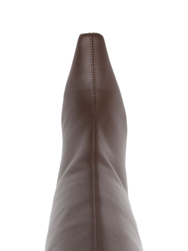 Giuseppe Zanotti Janiee Leather Heel Boots Brown