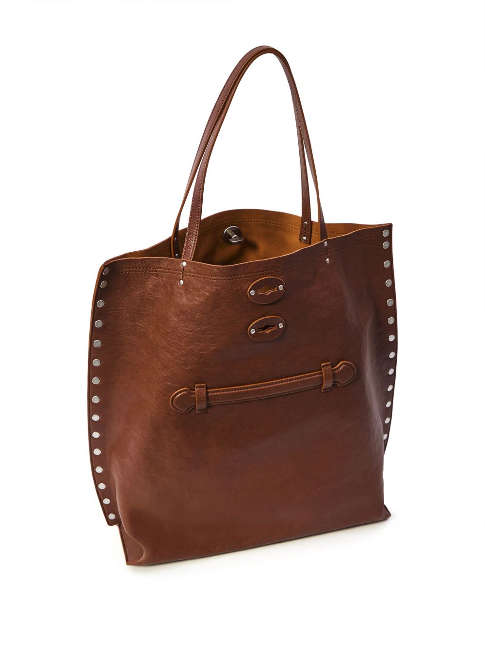 Zanellato A'Spasso Tabacco Medium Leather Handbag Brown