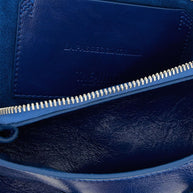The Attico La Passeggiata Mini Leather Tote Blue