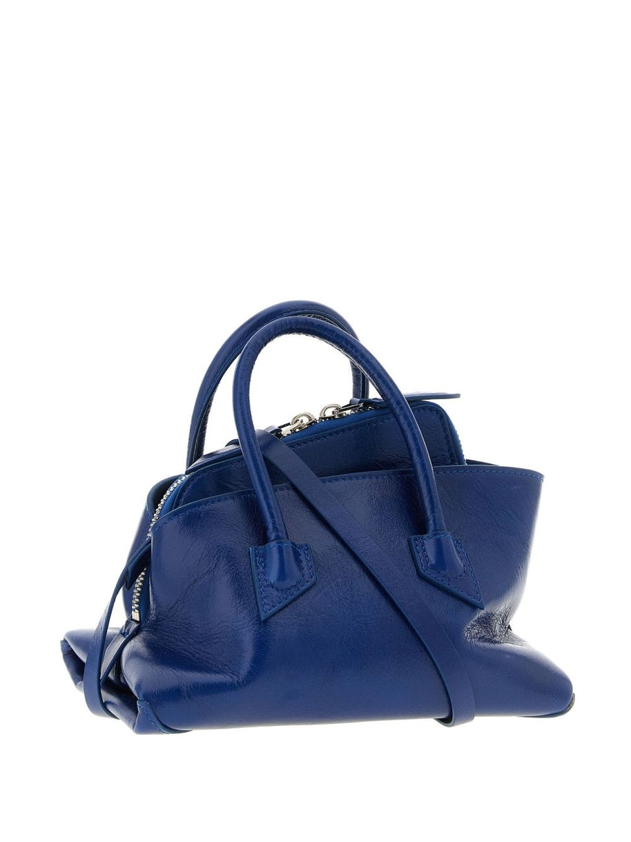 The Attico La Passeggiata Mini Leather Tote Blue