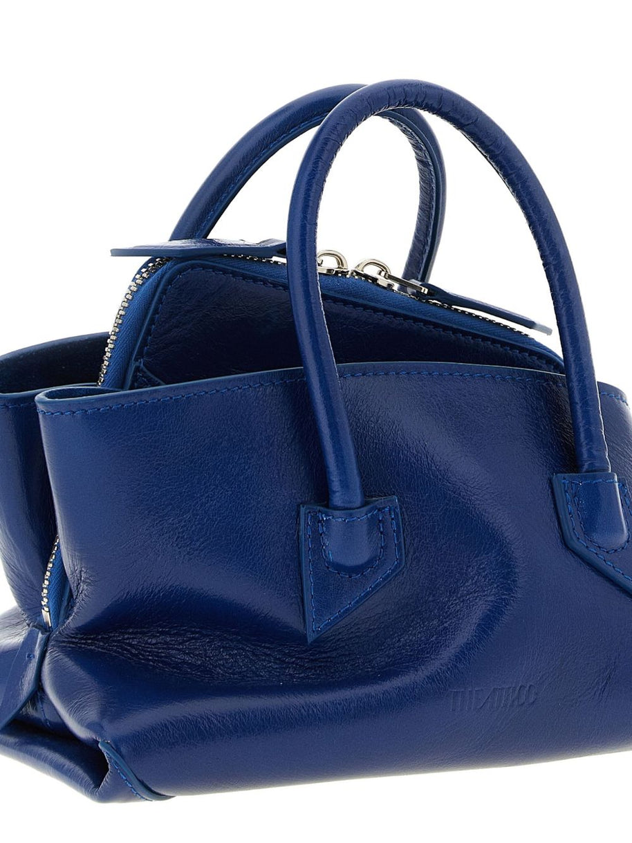 The Attico La Passeggiata Mini Leather Tote Blue