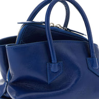 The Attico La Passeggiata Mini Leather Tote Blue
