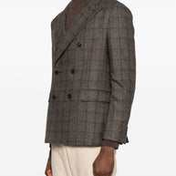 Boglioli Wool Blend Double-breasted Jacket Brown