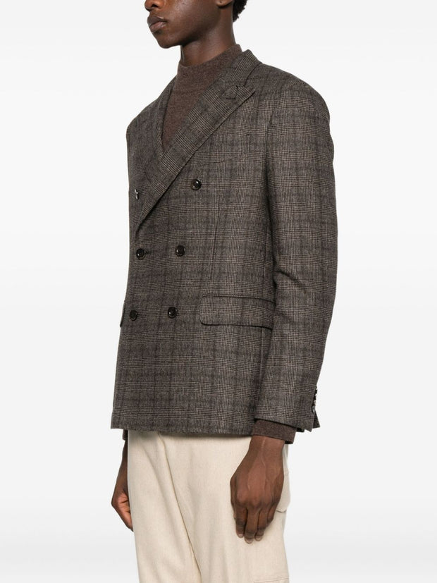 Boglioli Wool Blend Double-breasted Jacket Brown