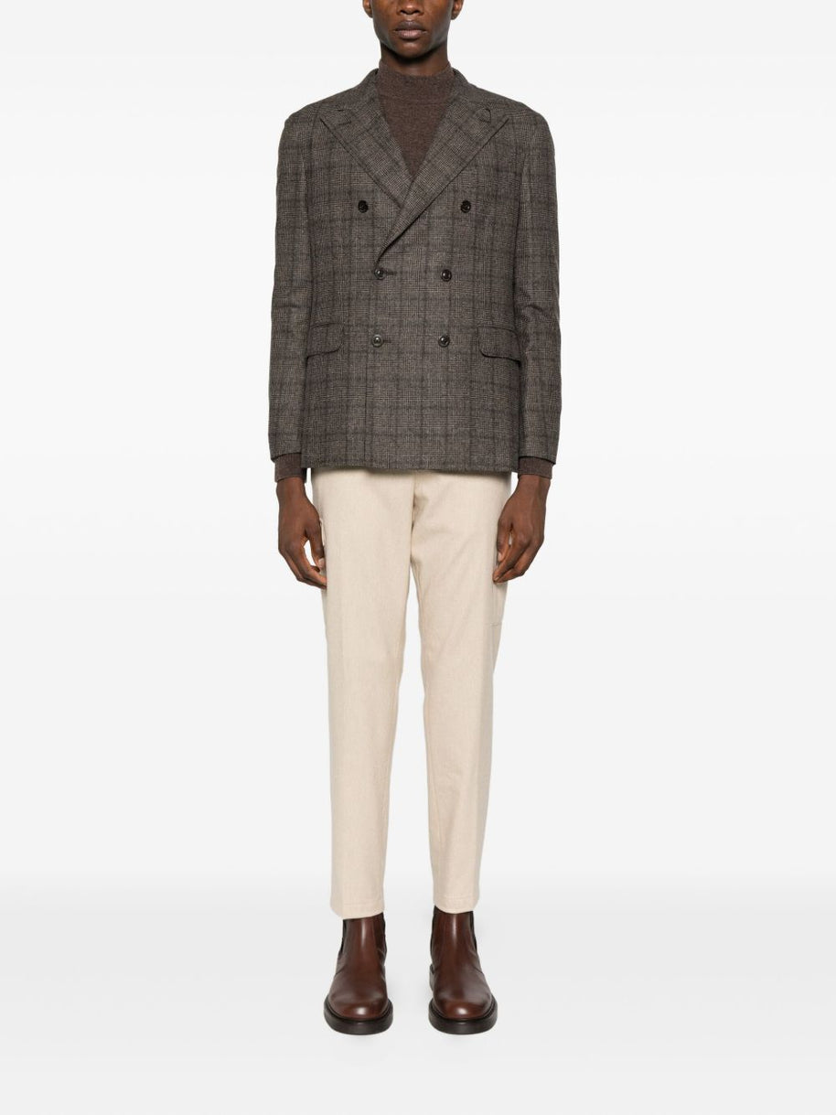 Boglioli Wool Blend Double-breasted Jacket Brown