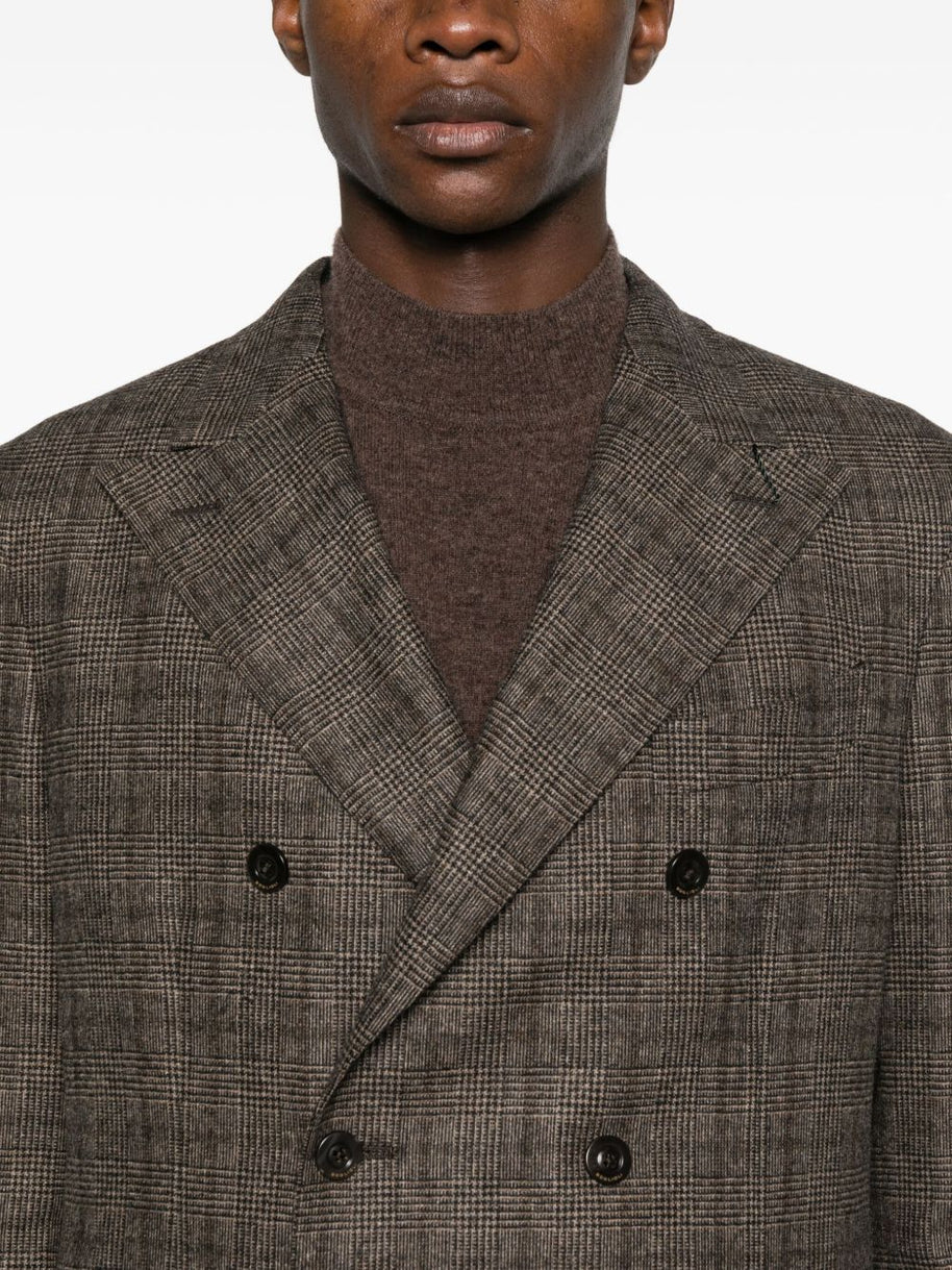 Boglioli Wool Blend Double-breasted Jacket Brown