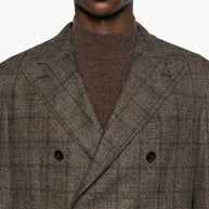 Boglioli Wool Blend Double-breasted Jacket Brown
