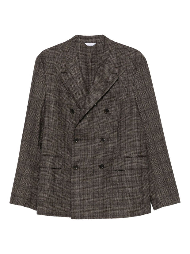 Boglioli Wool Blend Double-breasted Jacket Brown