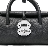Zanellato Dotta Centauro Baby Small Leather Handbag Black
