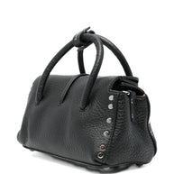 Zanellato Dotta Centauro Baby Small Leather Handbag Black