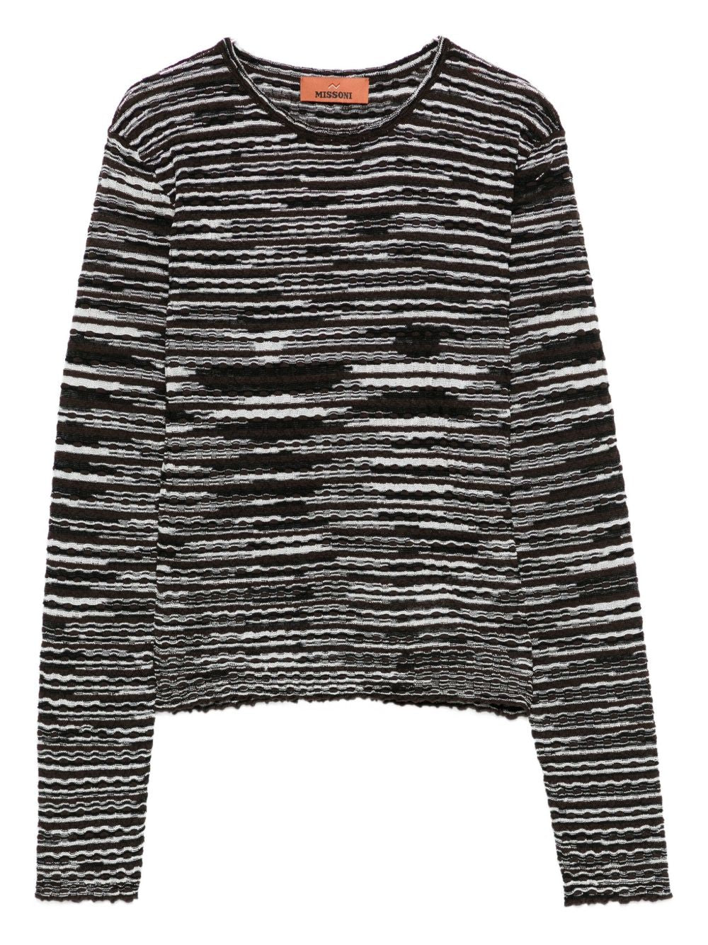 Missoni Wool Blend Crewneck Sweater Brown