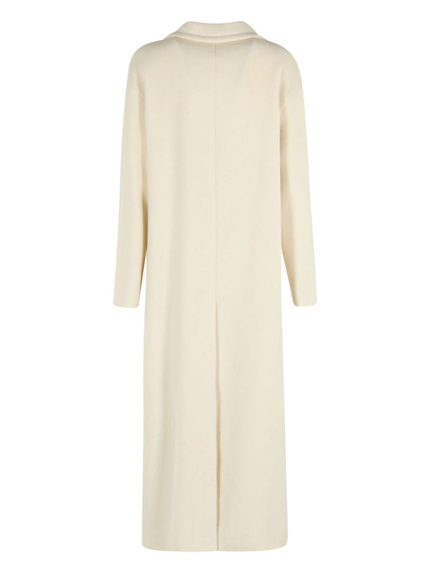 Tagliatore Wool Single-breasted Coat Cream