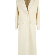 Tagliatore Wool Single-breasted Coat Cream