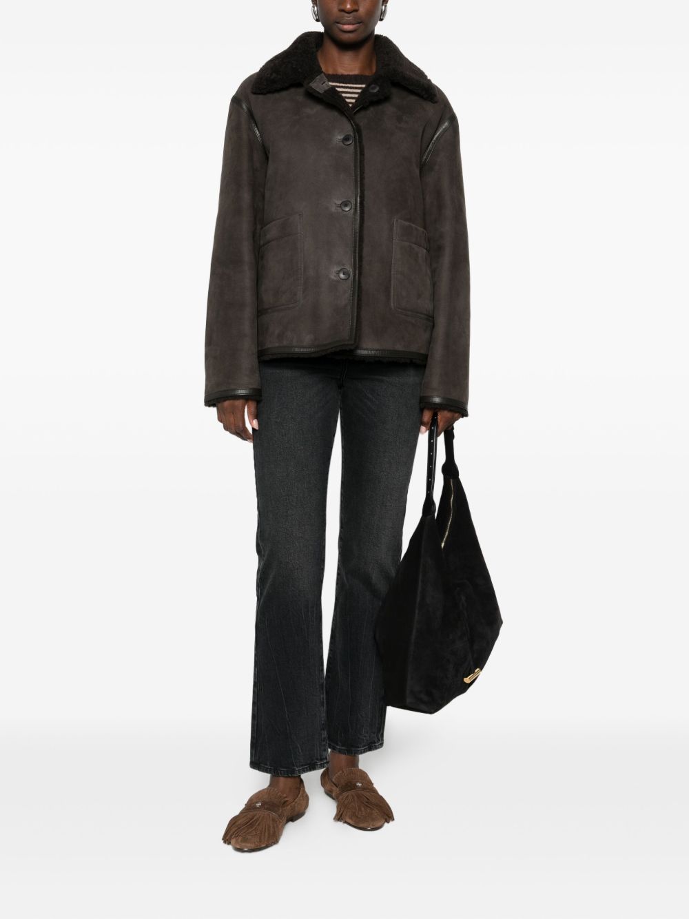 Closed Shearling Jacket Grey