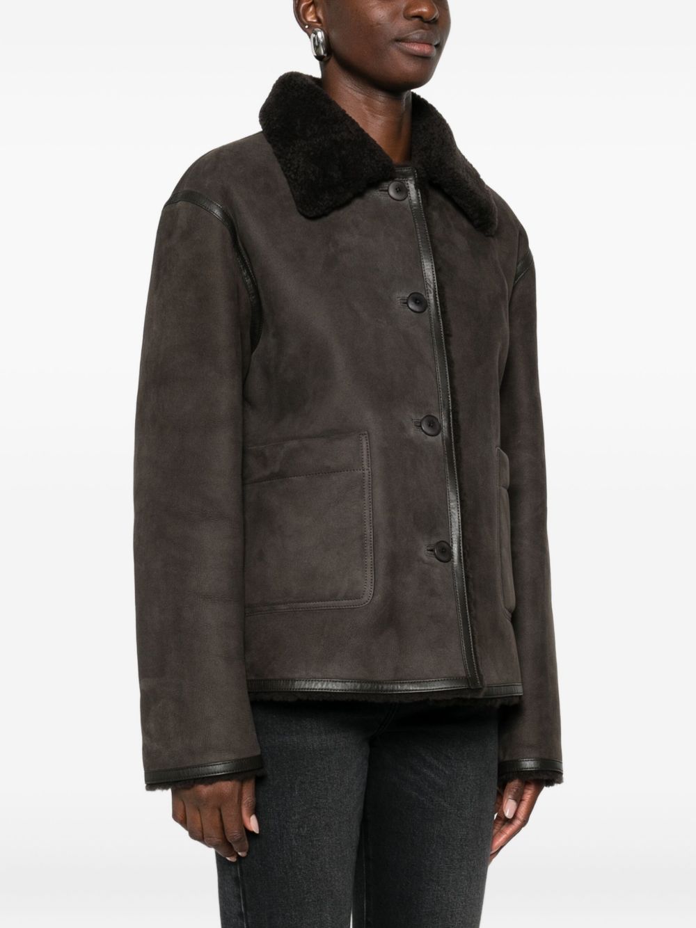 Closed Shearling Jacket Grey