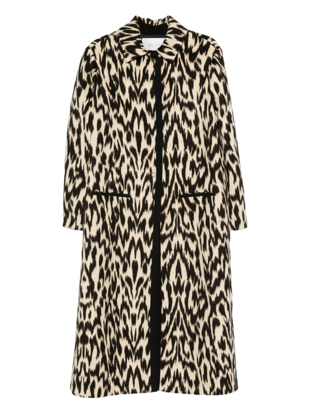 Forte Forte Wool Blend Coat Brown