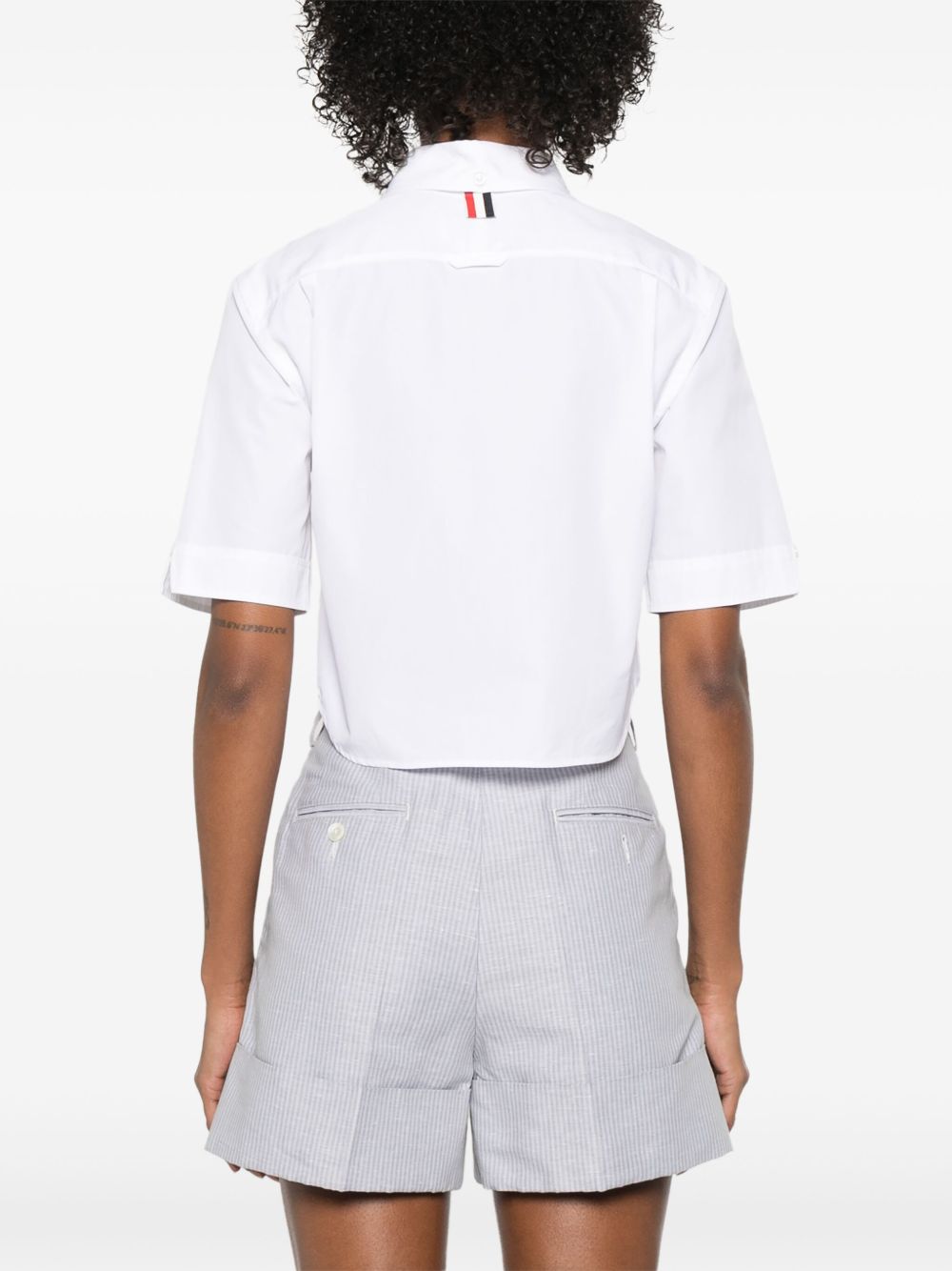 Thom Browne Cotton Cropped Shirt White