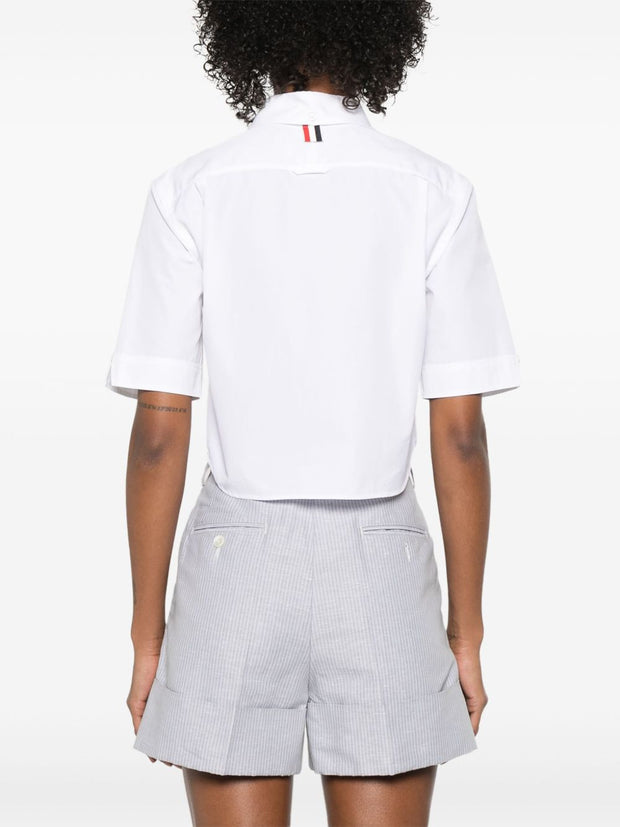Thom Browne Cotton Cropped Shirt White