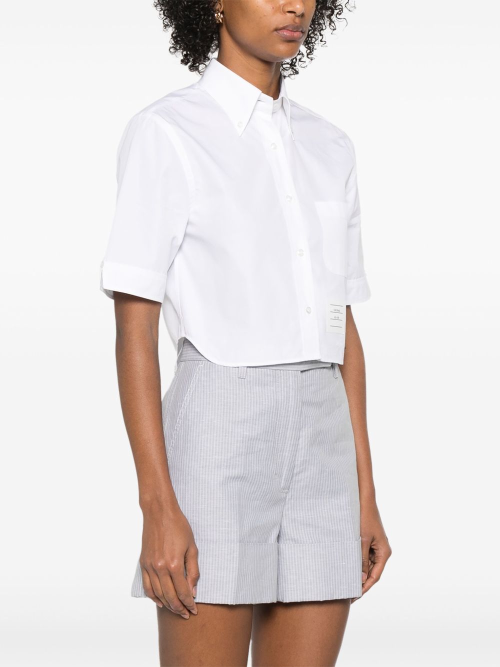Thom Browne Cotton Cropped Shirt White