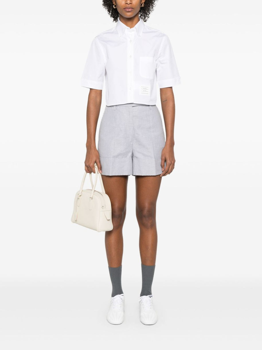 Thom Browne Cotton Cropped Shirt White