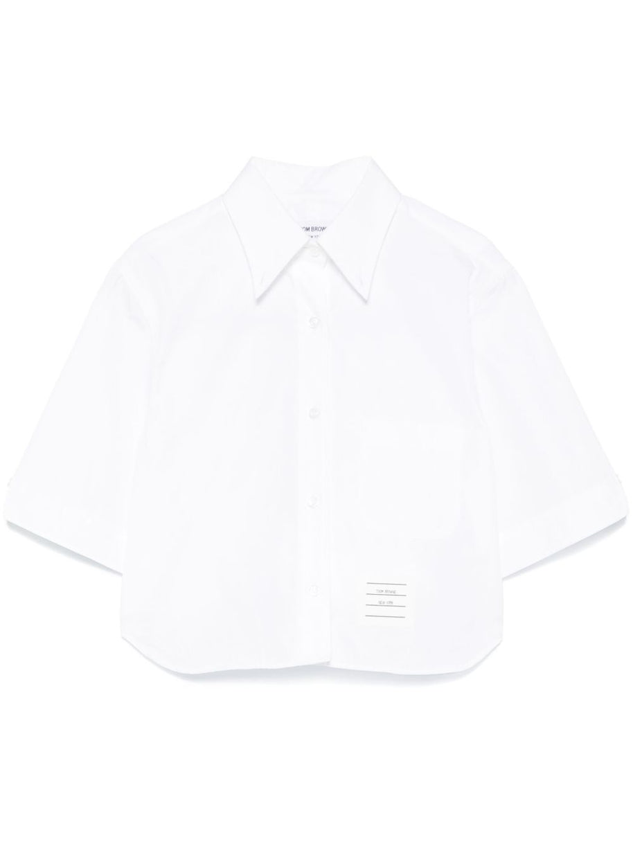 Thom Browne Cotton Cropped Shirt White