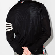 Thom Browne RWB Stripe Wool Cardigan Blue