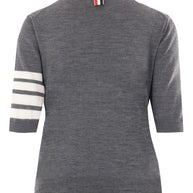 Thom Browne Wool Polo Shirt Grey
