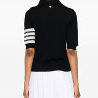 Thom Browne Wool Polo Shirt Blue