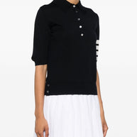 Thom Browne Wool Polo Shirt Blue