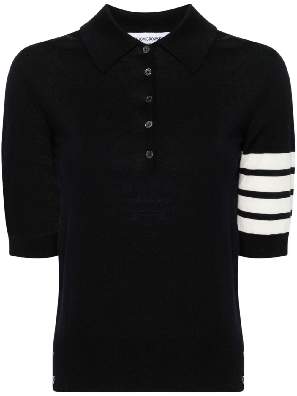 Thom Browne Wool Polo Shirt Blue
