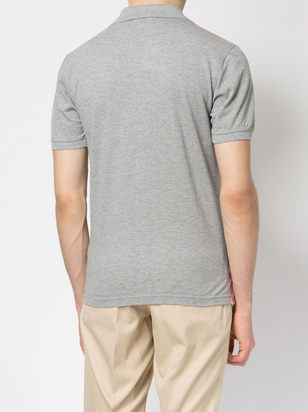 Thom Browne Cotton Polo Shirt Light Grey