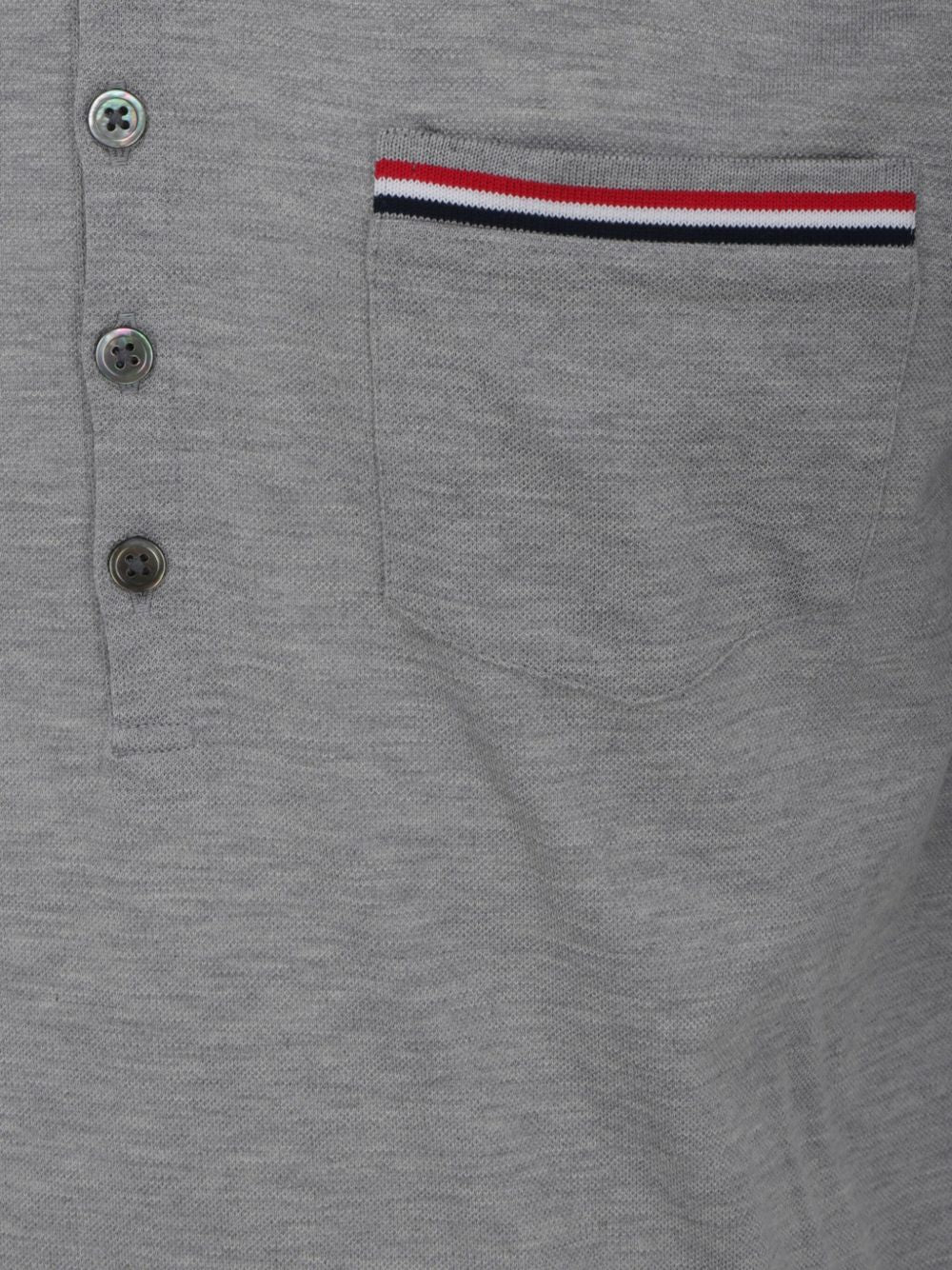 Thom Browne Cotton Polo Shirt Light Grey