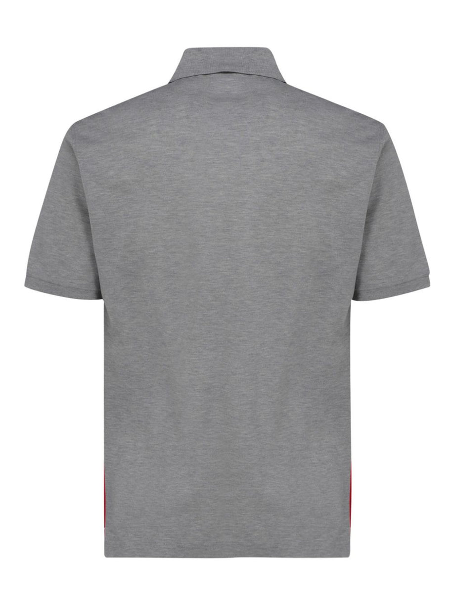 Thom Browne Cotton Polo Shirt Light Grey