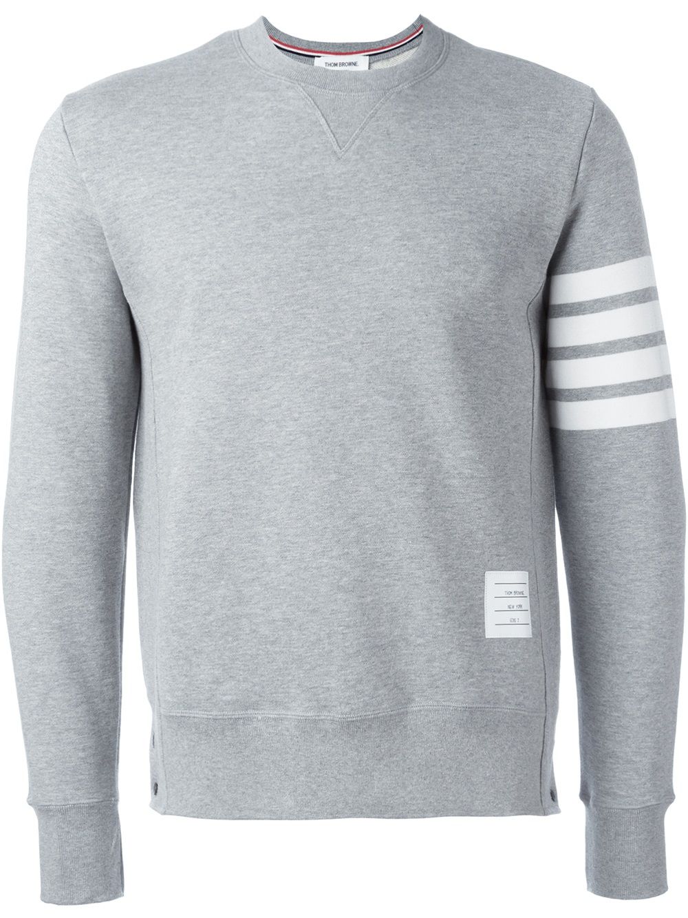 Thom Browne Cotton Crewneck Sweatshirt Light Grey