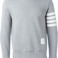 Thom Browne Cotton Crewneck Sweatshirt Light Grey