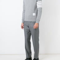 Thom Browne Cotton Crewneck Sweatshirt Light Grey