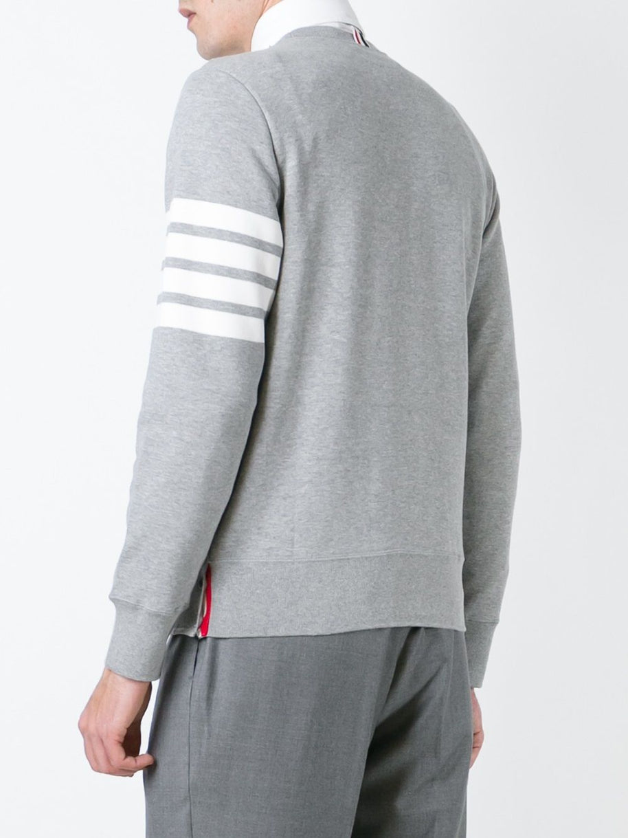 Thom Browne Cotton Crewneck Sweatshirt Light Grey