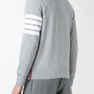 Thom Browne Cotton Crewneck Sweatshirt Light Grey