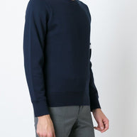 Thom Browne Cotton Crewneck Sweatshirt Blue
